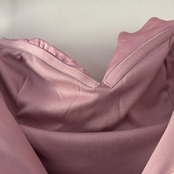 New Lulus Real Romantic Light Rose Satin Strapless Maxi Dress Size S - Picture 11 of 16